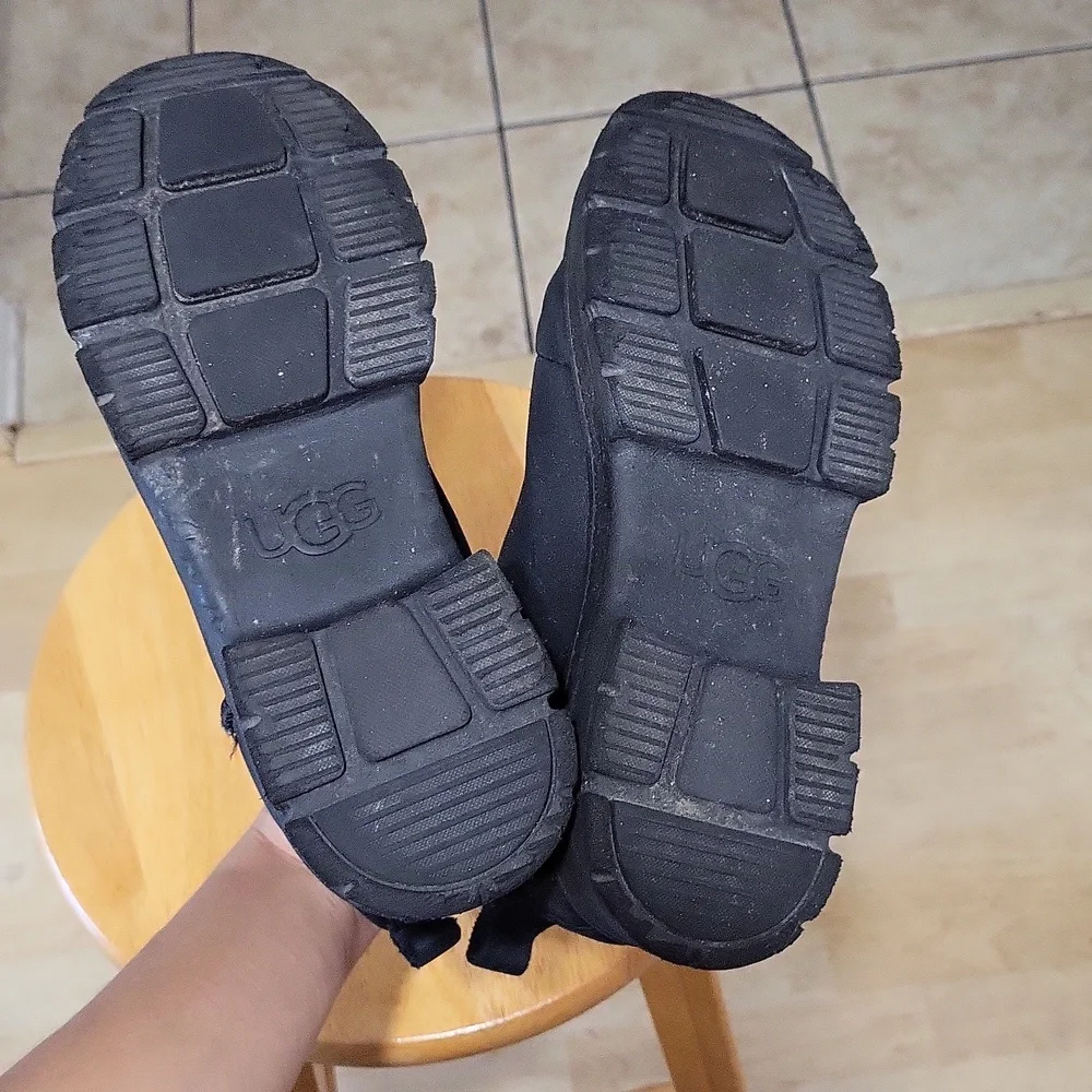 Uggs Black Soft Leather Booties
